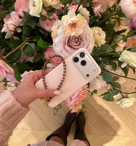The Plum Crystal Wristlet Phone chain