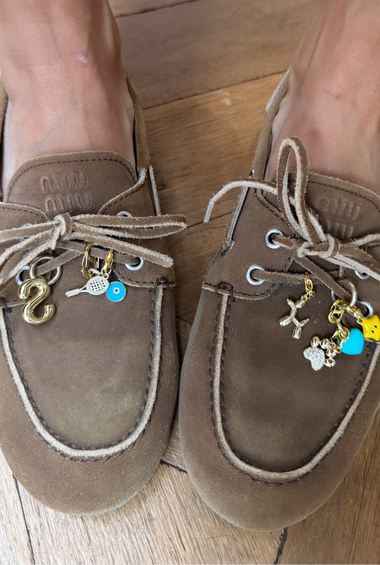 Turquoise Evil eye gold charm