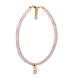 OMG Rose Quartz Choker