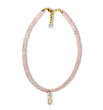 OMG Rose Quartz Choker