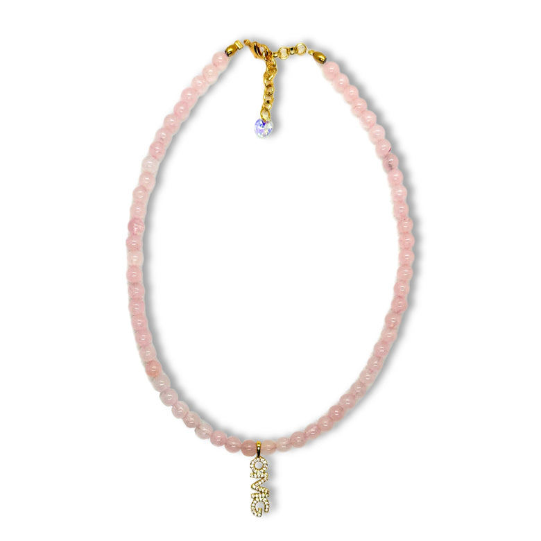 OMG Rose Quartz Choker
