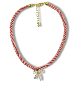 Satin Bow Sweetheart Necklace