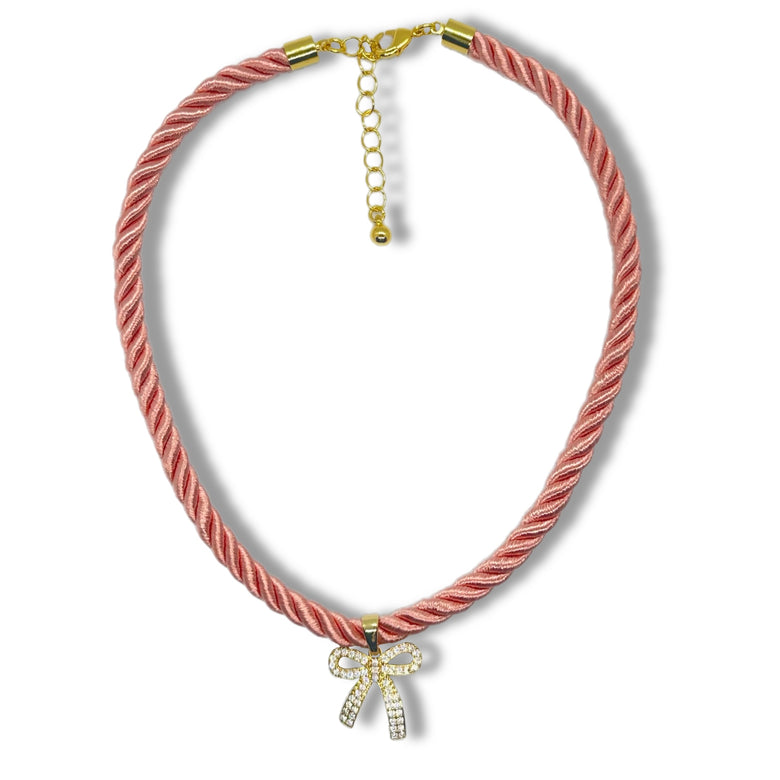 Satin Bow Sweetheart Necklace