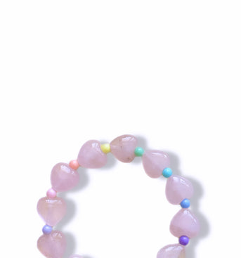Candy Heart Rose Quartz Bracelet