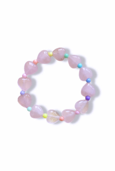 Candy Heart Rose Quartz Bracelet