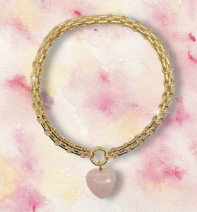 The Rose Quartz Heart Necklace