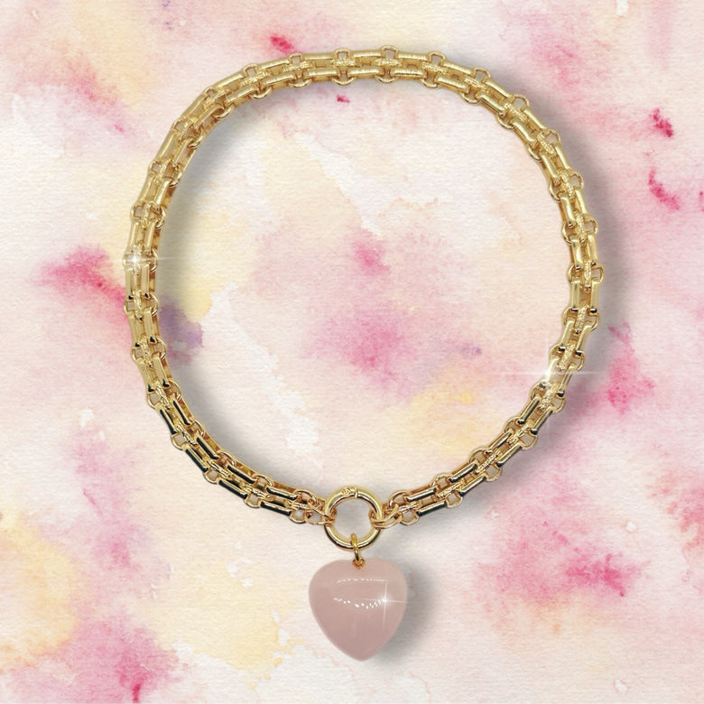 The Rose Quartz Heart Necklace