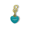 Turquoise heart gold Charm