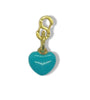 Turquoise heart gold Charm