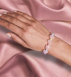 Candy Heart Rose Quartz Bracelet
