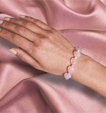 Candy Heart Rose Quartz Bracelet