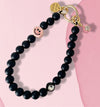Black beaded Smiley Phone chain