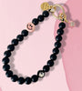 Black beaded Smiley Phone chain