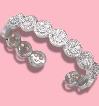 Silver Smiley Bangle