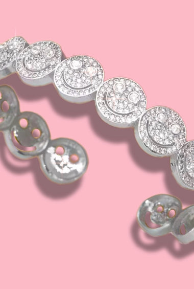 Silver Smiley Bangle