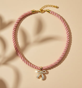 Satin Bow Sweetheart Necklace
