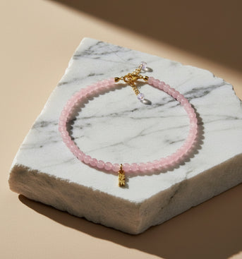 OMG Rose Quartz Choker