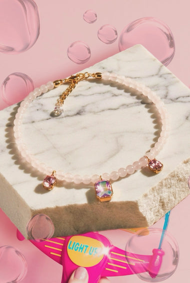 Blush Trinity Charm Choker