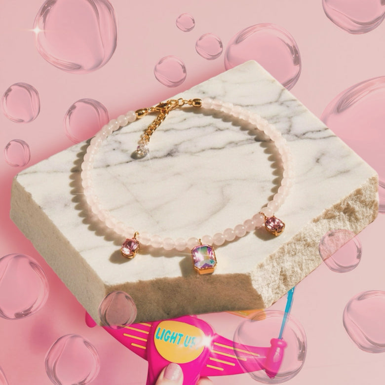 Blush Trinity Charm Choker