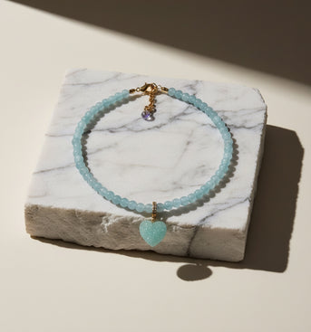 Heart Aquamarine Necklace