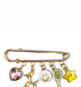 Golden Vibes Charm Pin
