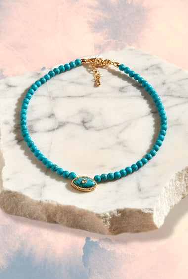 Turquoise Evil Eye Necklace