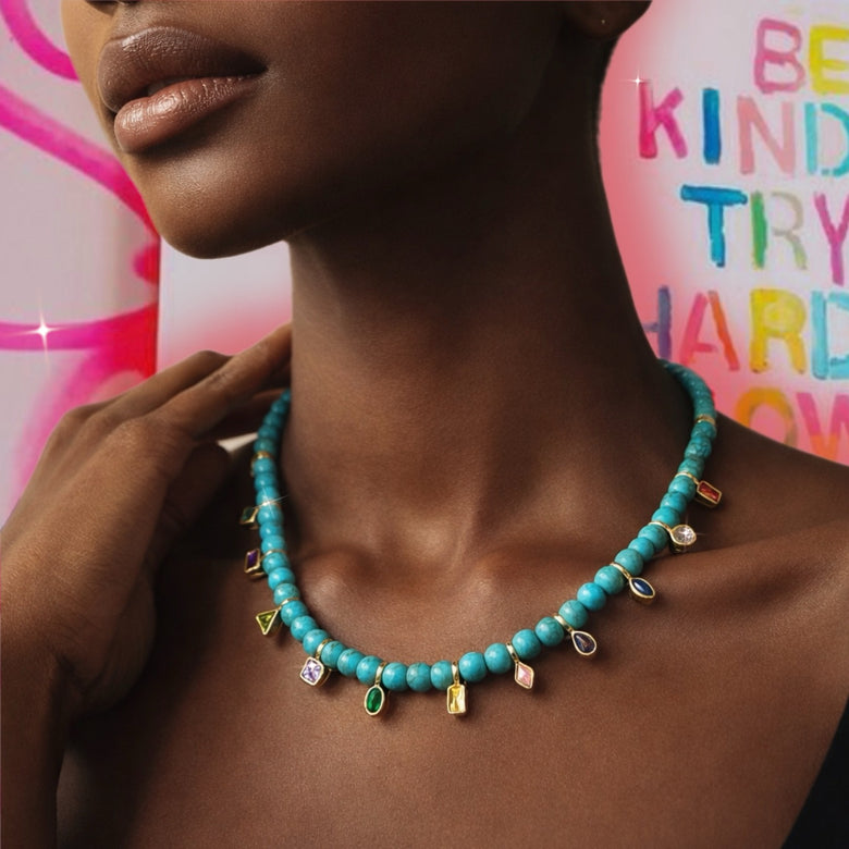 Turquoise Multigem Choker